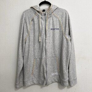 Rhone Peloton Hoodie Gray Pullover Sweatshirt Athletic Gym Workout Logo Mens XL